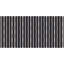 2' X 4' Black And White Modern Stripe Printed Vinyl Area Rug With UV Protection