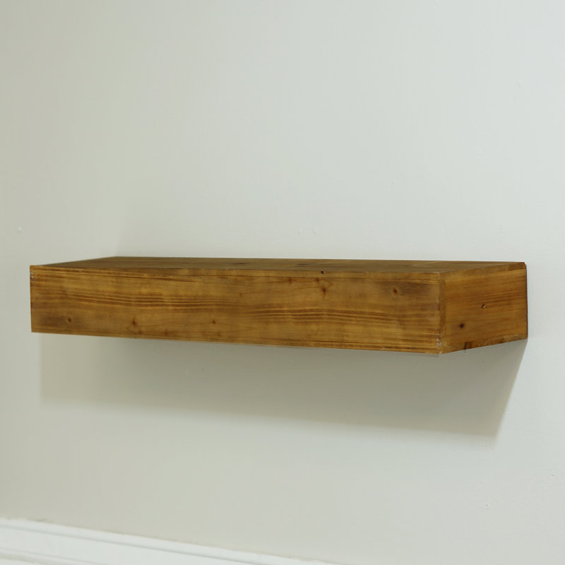Tablette flottante en bois, Marron