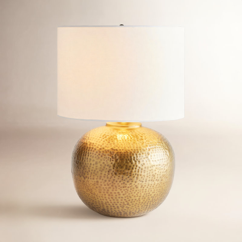 Mercury Table Lamp, 21.5" H x 14" W x 14" D