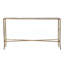 Console 56,5 x 14 x 30 po or antique, plateau en miroir