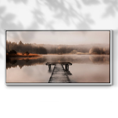 Cozy Dock- Framed Gallery Wrapped Canvas -Ready to Hang