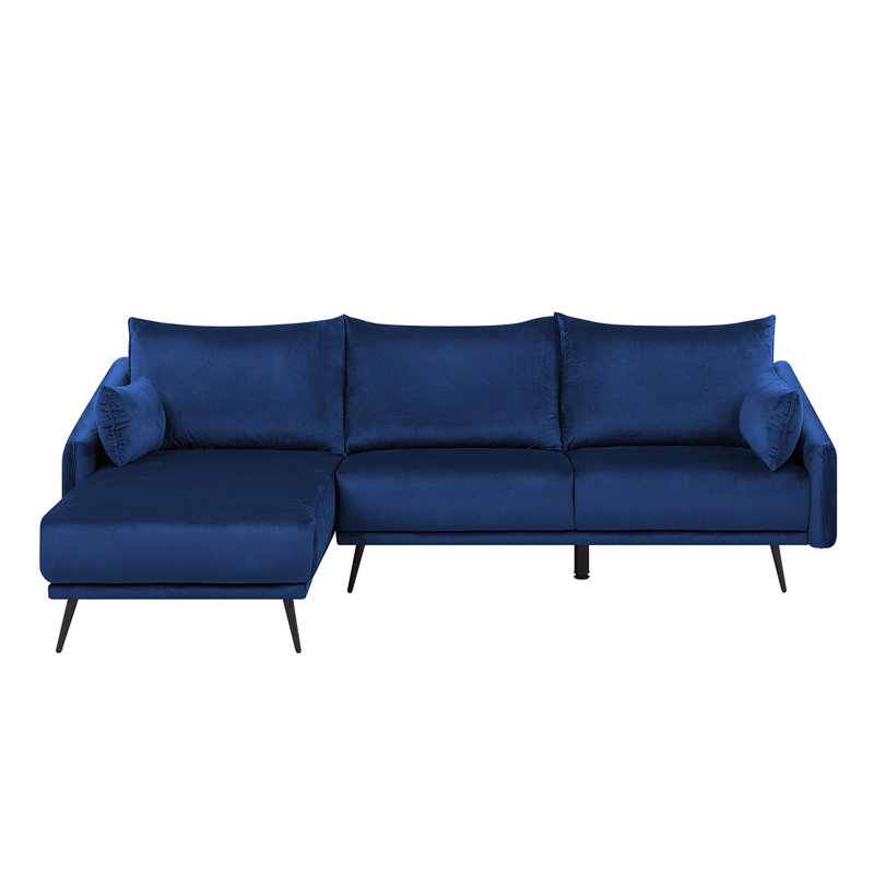 Dahlin Velvet Sofa, Navy Blue
