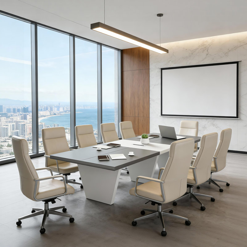 Table de conférence moderne et ergonomique pour une collaboration d'équipe