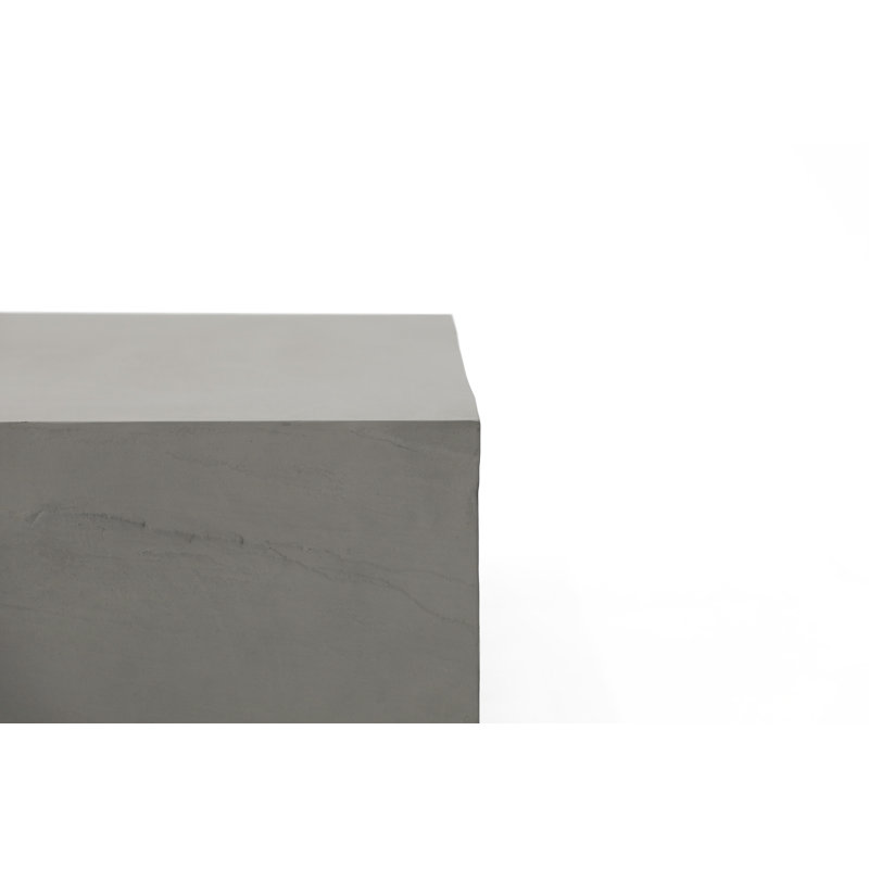 Colorado 40" Square Concrete Coffee Table, Space Grey