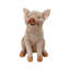 Cochon souriant avec des ailes assis