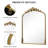 Vintage Metal Wall Mirror – Ornate Antique Vanity Mirror with Iron Frame-736226609-736226608