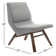 Chaise longue rembourrée avec repose-pieds Danity