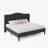 Velvet Crown Wingback Upholstered Bed With Headboard, Full/Queen/King,No Box Spring Needed-671102986-671102990