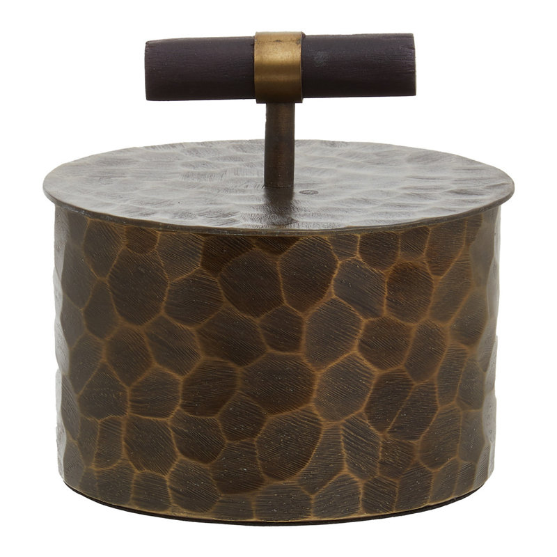 Wes Wooden Decorative Box, 11cm H x 12cm W x 12cm D