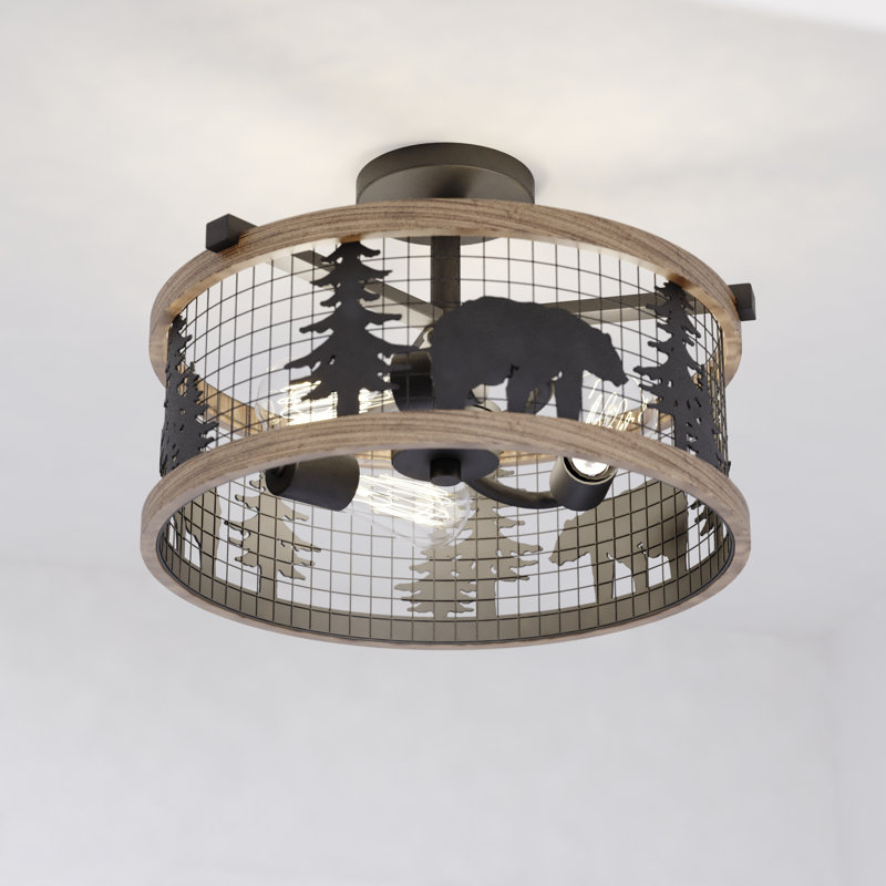 Plafonnier semi-encastré 3 lumières 16 po Cekaj