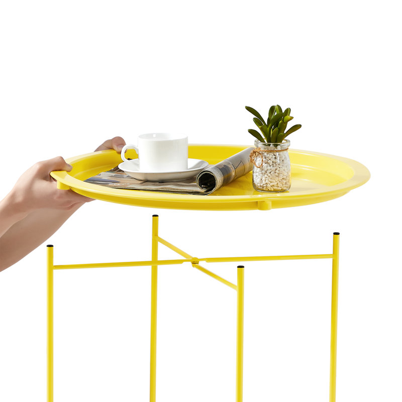 Petite table de bout Annaleese, Jaune