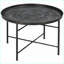 Table basse ronde martelée 24 po pour le salon HOMcom, stable et polyvalente