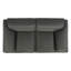 Ensemble de canapés rembourrés 2 pièces Hudson Graphite avec cuir véritable, structure en bois et accoudoirs rembourrés pour salon