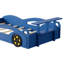 Lit plateforme en bois en forme de voiture avec roues pour adolescents