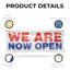 Enseigne de bannière We We Now Open 24 po x 72 po