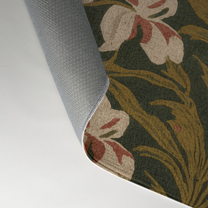 Tapis d'intérieur et d'extérieur brun Botanical, Rectangulaire 3 pi x 5 pi