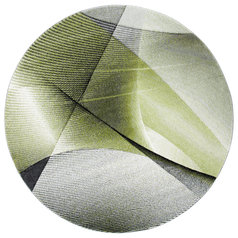 Tapis géométrique Toone Performance, Rond 6 pi 7 po