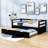 Ekaoluchuku Twin Size Wood Daybed with Trundle-1448614156