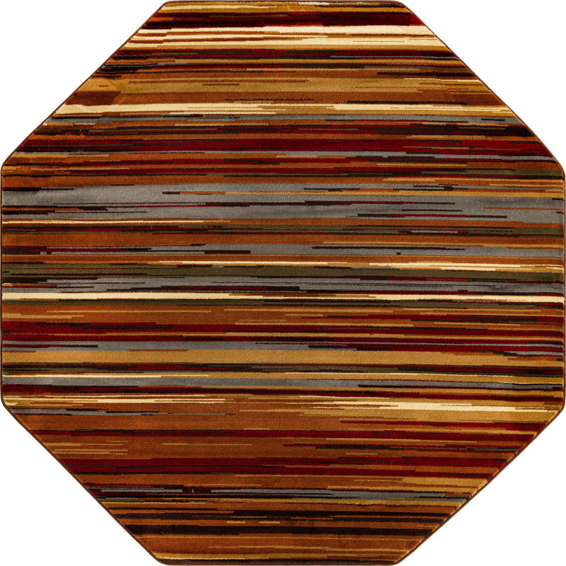 Abstract Indoor Rug, Octagon 7'