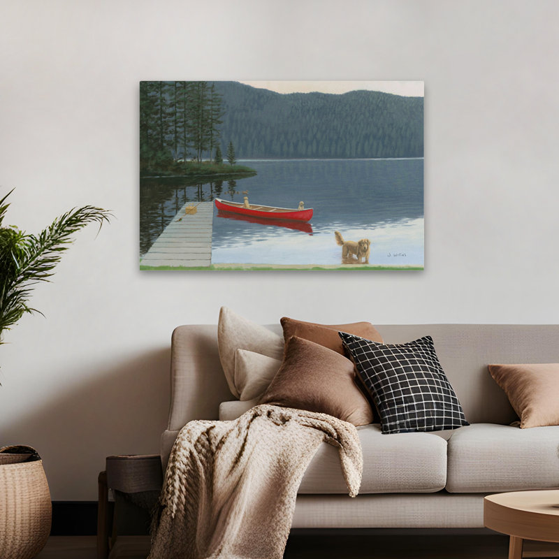 Animaux et bleu Happy Place III, art, H 32 po x l 48 po