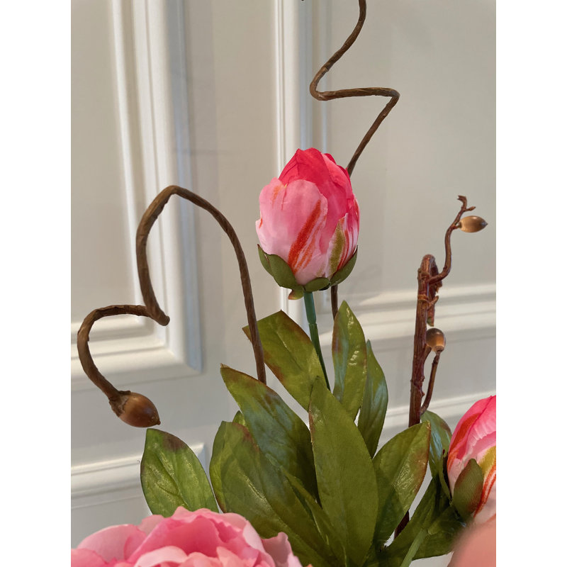 Arrangement floral pivoines dans un vase