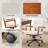 Upholstered Swivel Home Office Desk Chair-1400671504
