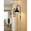 Applique murale à brancher, lampe murale d'intérieur en métal, base E26, DEL maximale de 20 W, ampoule non incluse, noir-1427179461
