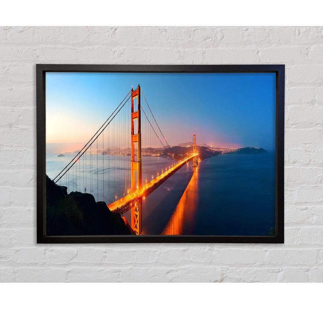 Reflections Of The Golden Gate Bridge - Einzelbildrahmen Kunstdrucke auf Leinwand