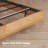 Cowen Floating Bed Frame with LED Lights, Fluted Mid Century Modern Floating Platform Bed No Box Spring Needed-1548720629