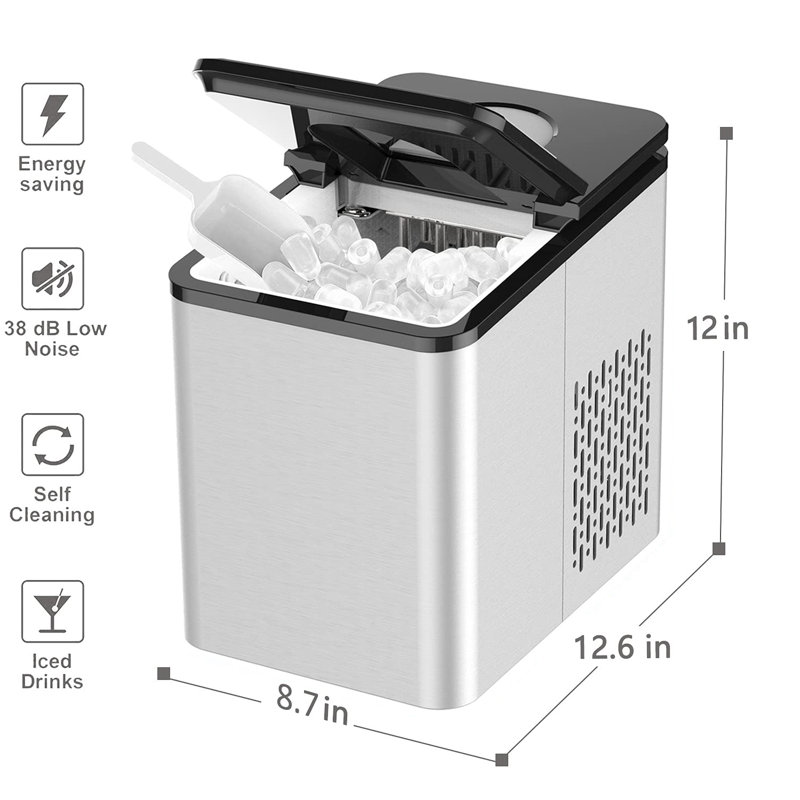 Machine à glaçons de comptoir Sooopk Capacité quotidienne argent