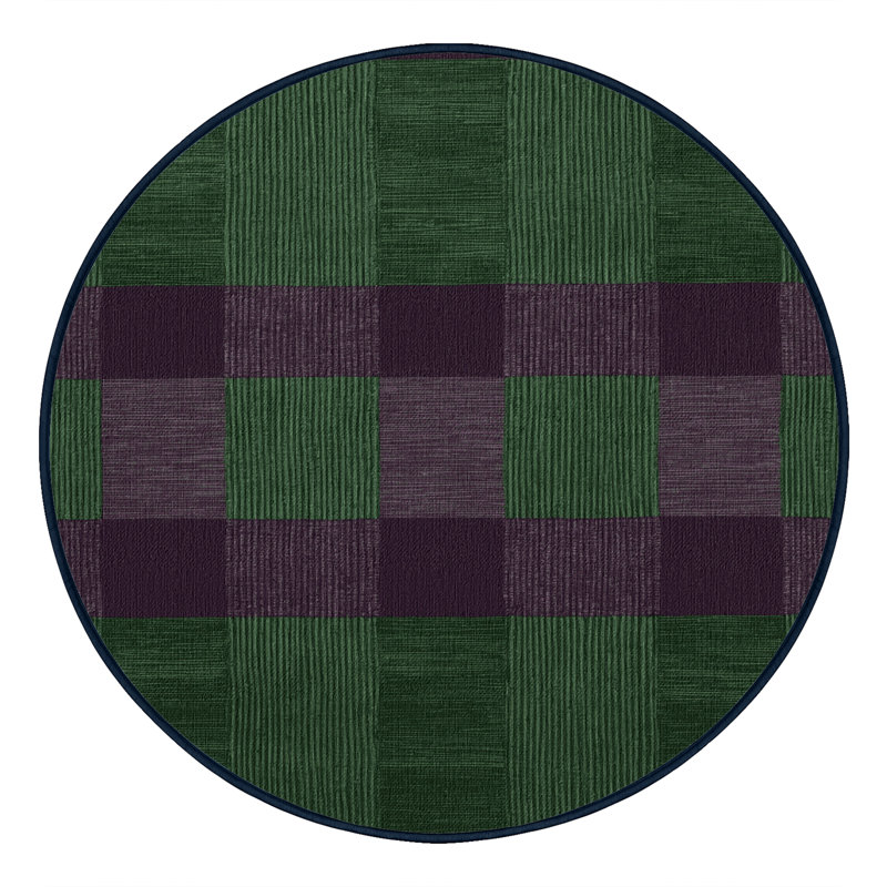 Tapis mauve lavable à la machine, Rond 7 pi