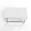 Ensemble d'évier console rectangulaire en métal avec vasque en verre et surface en bois massif - Collection Luminous-102480559-102480564