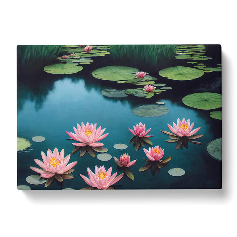 Mystical Water Lily Pond - Wrapped Canvas, 50cm H x 76cm W x 3cm D