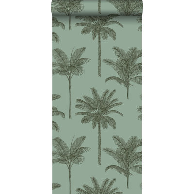 Jinita Palm Trees 33' L x 20.5" W Wallpaper Roll