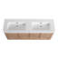 Meuble-lavabo mural avec lavabo en résine blanche-661509090