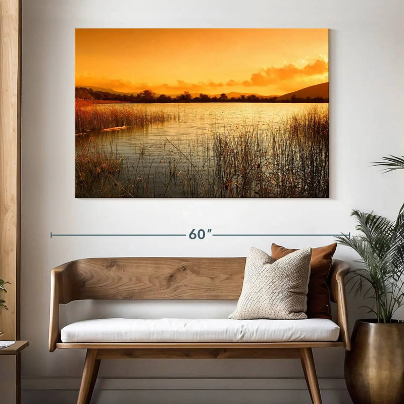 Coucher de soleil sur le lac Alvord, H 34 po x l 51 po