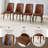 63" Modern Gray Dining Table Set With PU Leather Chairs, U-Shaped MDF Base-116446664-116446672