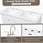 Bassin en résine avec trous de robinet pour meuble-lavabo