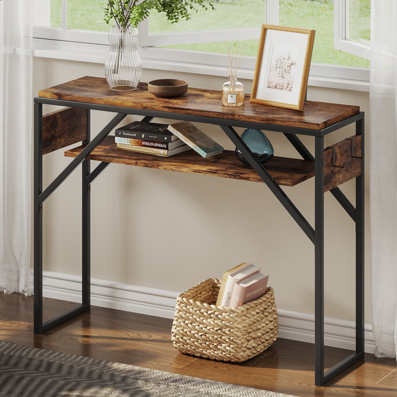 Console étroite Walbrook Skinny, Brun rustique