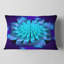 Coussin décoratif à motif floral Fractal Blue Spread Out Flower