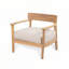 Fauteuil de patio extérieur en bois d'acacia
