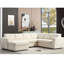 109,97 po modulaire avec rangement considérable, revêtement en chenille, décoration à boutons en cristal, élément de rangement modulaire moderne de salon beige, 109,97 po, ornement, pour-121047517