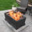 Rectangle Steel Wood Burning Smokeless Fire Pit