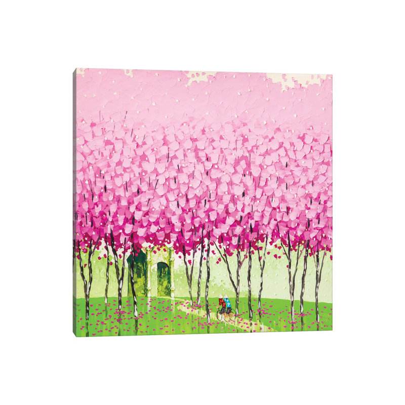 Happiness by Phan Thu Trang - Painting on Canvas, 93.98 cm H x 93.98 cm W x 1.91 cm D, Wrapped Canvas