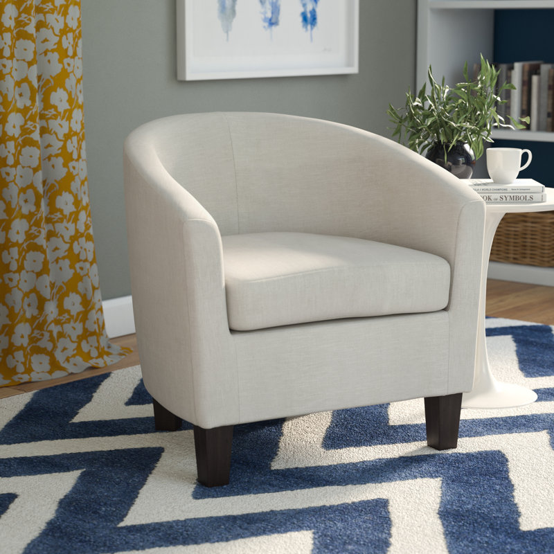 Filton 30" Wide Polyester Barrel Chair, Linen Polyester