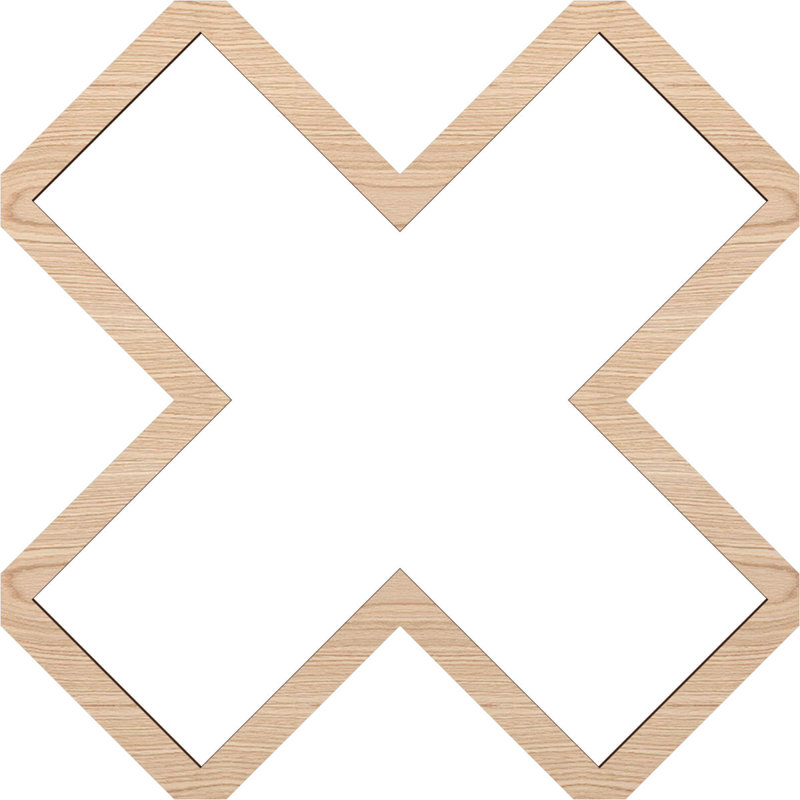 Charpente de plafond décorative Fowler, Chêne rouge, H 29,87 po x l 29,87 po x P 0,375 po