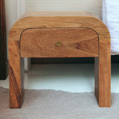 45cm W Solid Wood Bedside Table