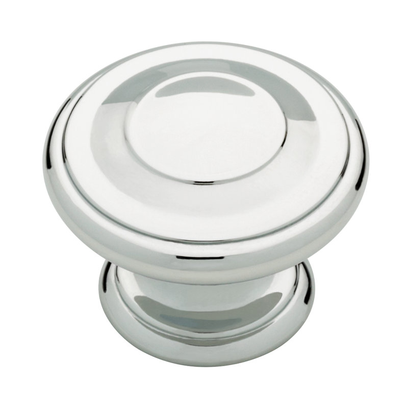 Individuals 1 3/8" Diameter Mushroom Knob, Polished Chrome, 1.38"