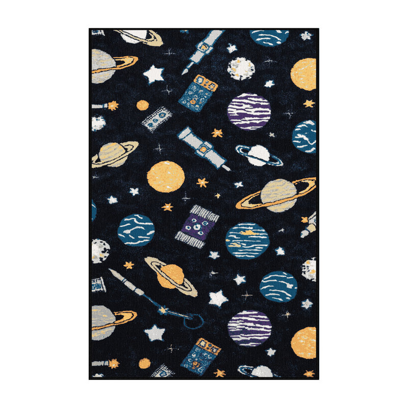 Tapis gris lavable à la machine, Rectangle 7 pi x 9 pi