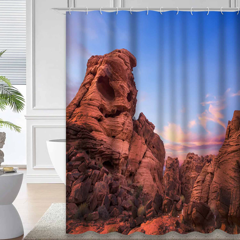 Rideau de douche Red Rock Canyon Valley Desert, L 72 po x l 78 po